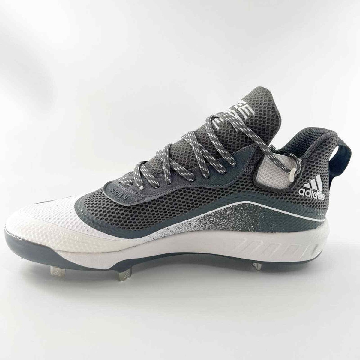 Adidas Mens Icon V Boost Metal Baseball Cleats Grey Cloud 