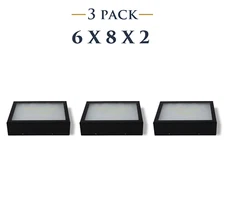 3 Pack of 6 x 8 x 2 Riker Display Cases Box for Collectibles, Arrowheads & More