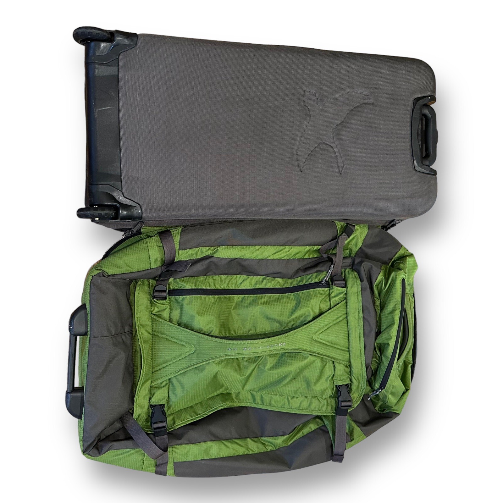 Eddie Bauer Expedition 34 Rolling Duffel Travel Bag Green 34”x17”x8” eBay