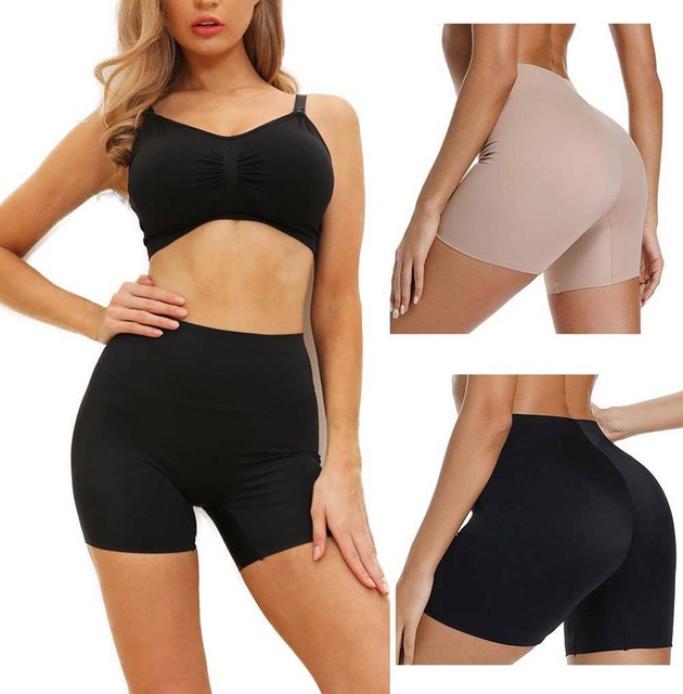 Womens Slip Shorts Seamless Body Shaper Boyshort Panties Tummy Control