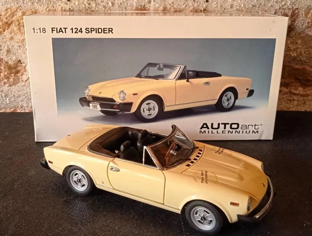 Fiat 124 Spider 1985 1/18 Rare Autoart Millennium No Spark No Minichamps