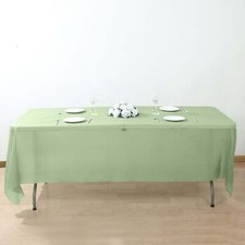 5 Sage Green RECTANGLE 54x108" Disposable Plastic TABLE COVERS Tablecloths