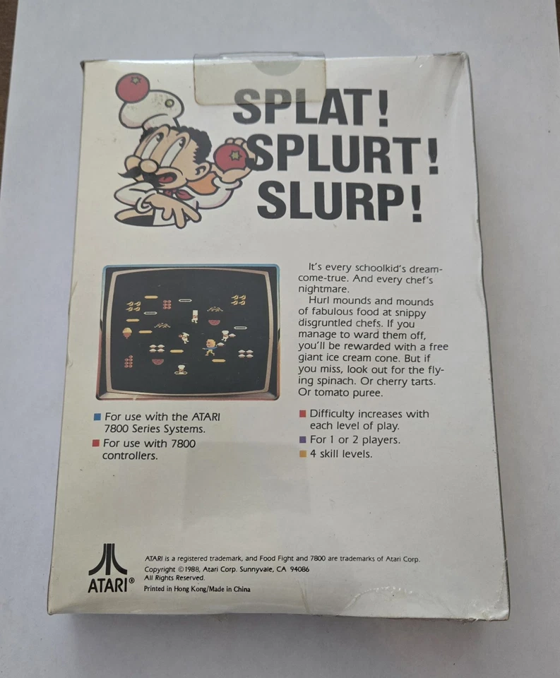 Food Fight ATARI 7800 Factory SEALED With Hangtab - Image 2 of 4