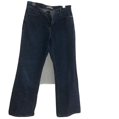 Levi's Perfectly Slimming 512 Boot Cut Dark Wash Jeans Women's Sz 14 Excellent