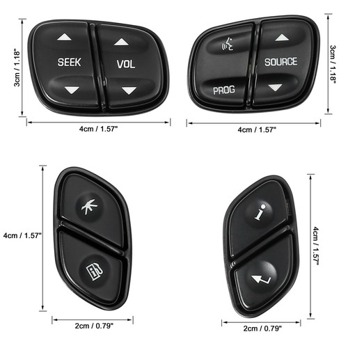 4PCS LED Light Steering Wheel Radio Volume Control Switch Button For Chevy GMC - Picture 7 of 13