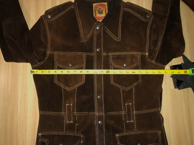 1960's/70's El Toro Bravo Leather Cocoa Brown Suede Jacket Doors