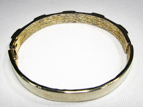 Pulsera con almejas en tono dorado Estate Les Bernard C1937 - Imagen 5 de 6