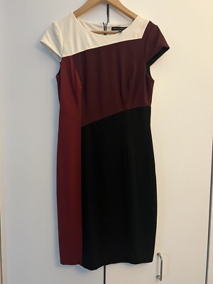 White House Black Market Women's Cap Sleeve Colorblock Sheath