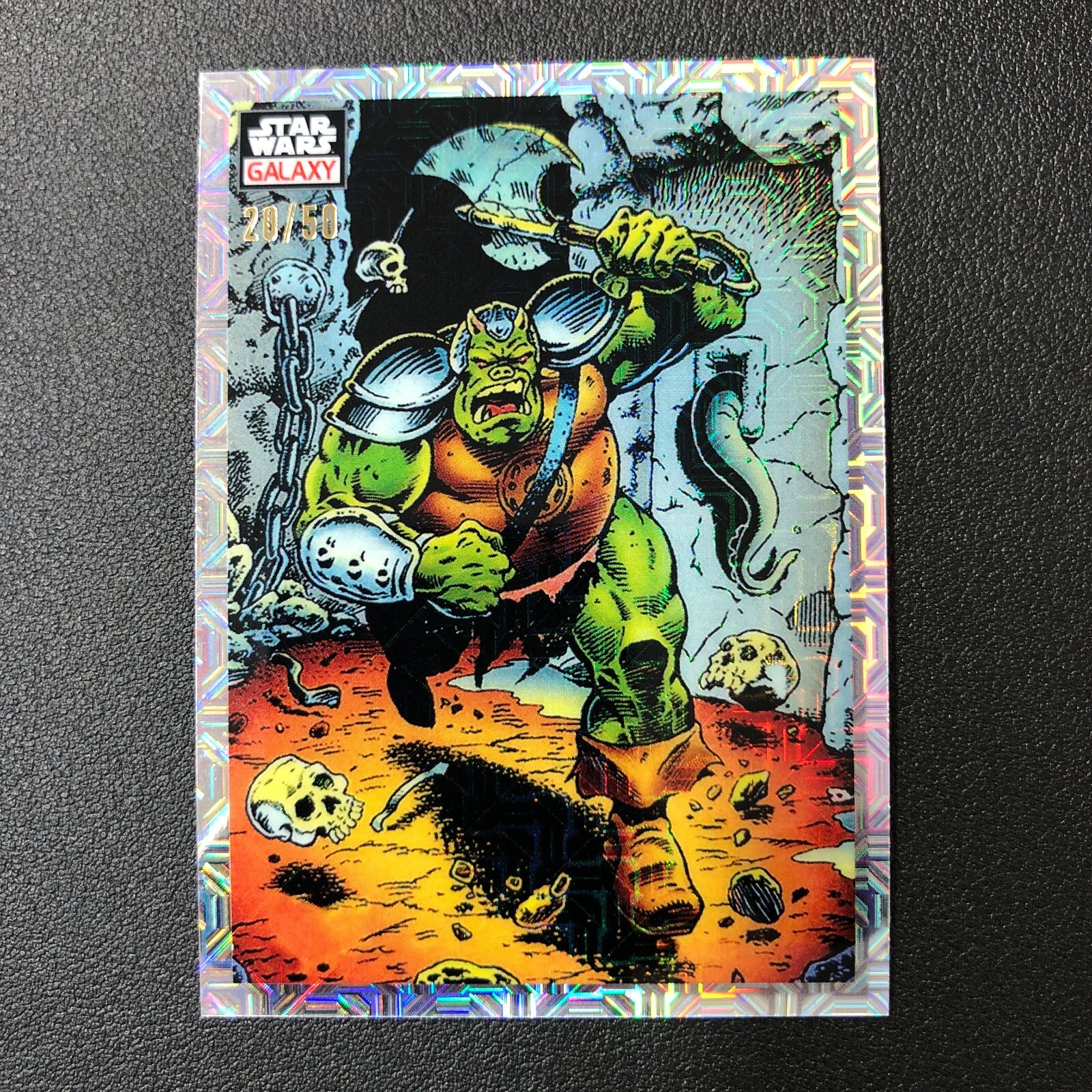 2023 Topps Chrome Star Wars Galaxy 13 Gamorrean Charge! Mojo Refractor /50 yingf