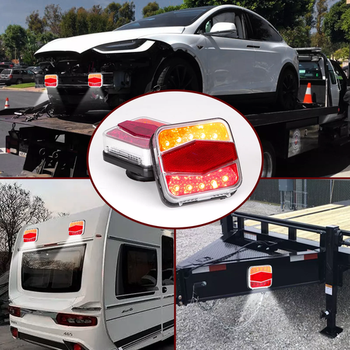 LED Wireless Trailer Towing Rechargeable Magnetic Light For Truck/Boat 7Pin plug - Picture 3 of 12