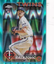 2024 Topps Chrome Jordan Balazovic RC 187/199 Lava Wave #198 Twins  PWE