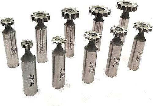 HSS M2 Grade Woodruff Keyseat Cutter - Set of 10 Pcs, 1/2" Shank, Straight Tooth - Picture 1 of 4