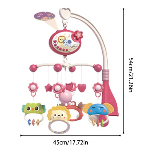 Baby Musical Bed Bell Nursery Light Crib Mobile Star Music Box Rattle Toy Remote - Picture 9 of 14