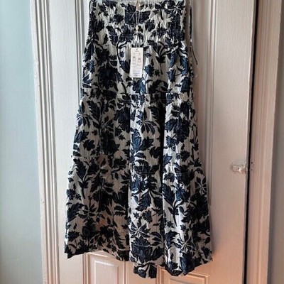 Super Natural Convertible Skirt Dress Womens Small Floral Cottage Cotton NWT