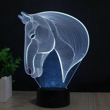 Lámpara Caballo Acrilico con base led RGB…