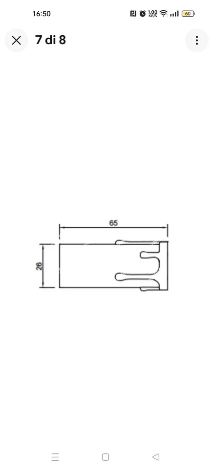 portalampada finta candela decorativo lampadario antico E14 bianco 65 mm - Immagine 2 di 2