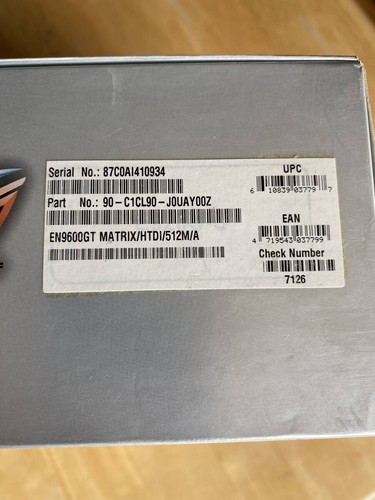 EVGA EN9600GT MATRIX HTDI 512MB Collector's Rare Video Card Good - Afbeelding 3 van 10