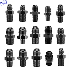 1/2/4PCS AN4 AN6 AN8 AN10 AN12 Straight Male Flare Fuel Hose End Fitting Adapter
