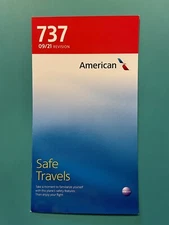 AMERICAN AIRLINES SAFETY CARD--737 RED