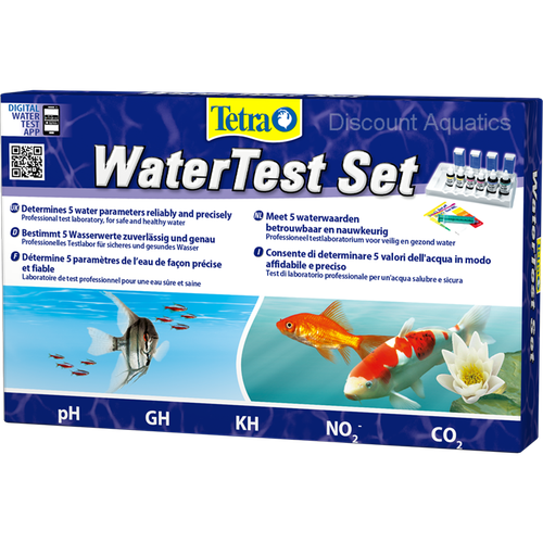 TETRA TEST KITS FOR AQUARIUMS FISH TANKS PH NO2 NO3 NH4 KH GH O2 WATER