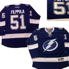 VALTTERI FILPPULA Signed Tampa Lightning Blue Reebok Jersey