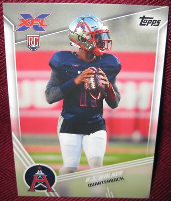 2020 TOPPS XFL #123 P.J. WALKER RC NM