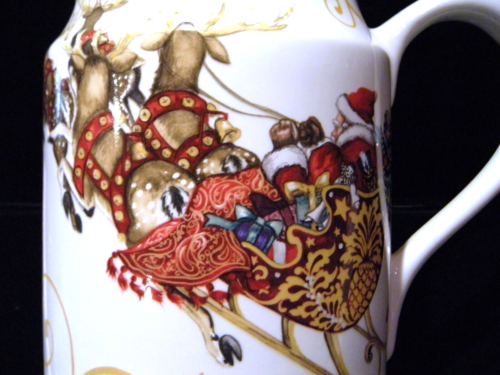 Williams Sonoma Twas the Night Before Christmas Weihnachtsmann & Schlitten 64 Oz Krüge - Bild 10 von 17