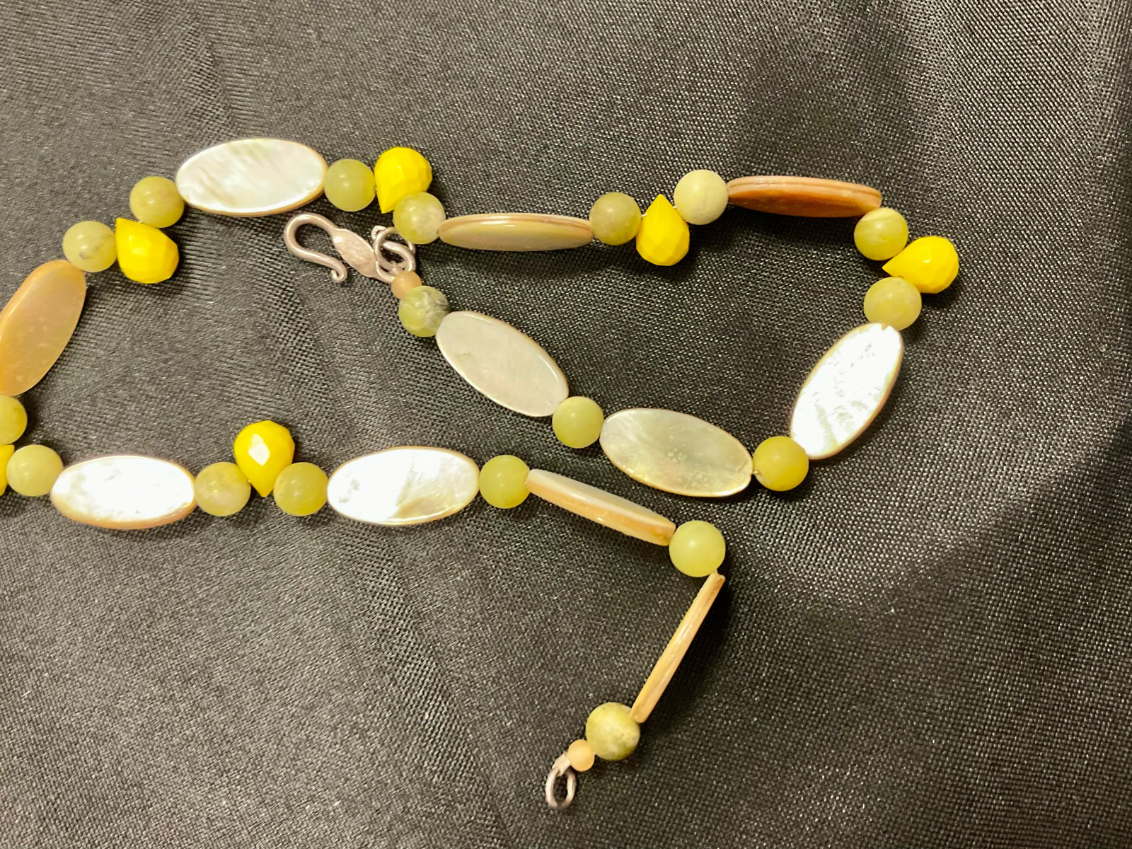 Yellow Beaded Choker Necklace