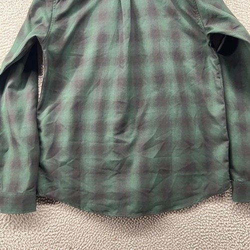 Dixxon Flannel Absinthe Shirt Mens Large Tall LT Green Plaid Pearl Snap Western - Picture 10 of 11