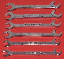 Snap-On 6pc SAE 15°/60° Offset Open-End Ignition Wrench Set 15/64" - 3/8" DS806