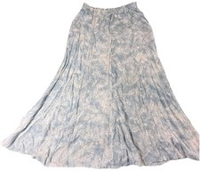 Vintage Orvis Blue Floral Skirt Modest Size Medium Pockets