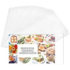 100Pcs Recipe Card Protectors 4x6 Inch Index Cards Sleeves Protect Clear Wate...