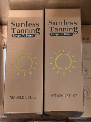 2 X Sunless Tanning Drops To Drink Oral Drink 60ml 2 FL Oz 