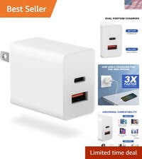 Smart 20W Dual-Port Charger Block - Fast Charging for iPhone, iPad  Tablets