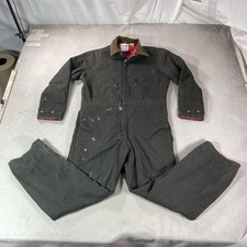 Vintage Walls Zero Zone Coveralls Mens Large Regular Green Twill Insulated Suit