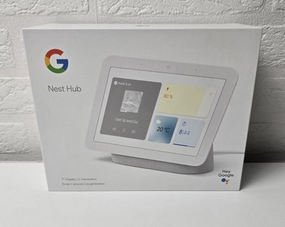 Google Nest Hub 2. Generation 7'' Display mit OVP Smart Home Kreide (Hellgrau)