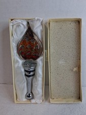 Murano Style Art Glass Wine Bottle Stopper Vi...