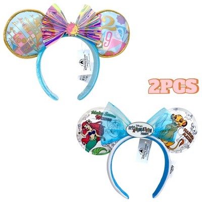 Disney- It s a Small World Bow Ears +Art Of Animation Ariel,Nemo,Cars,Simba 2PCS