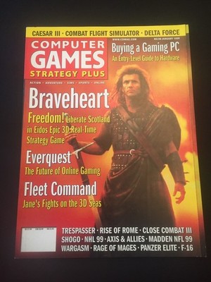 COMPUTER GAMES Strategy Plus Magazine - January 1999 - Braveheart -  Very Nice