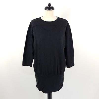 Isabel Marant Sweater Womens Sz 2 DE 36 S Black Alpaca Wool Oversized Sweater