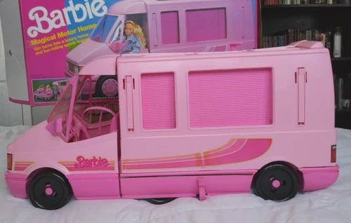 Vintage 1988 Barbie Magical Motorhome RV Camper Van Pink With Box & Accessories