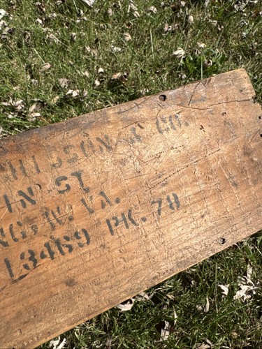 ✨ Barn Find ✨ Old Klaxon 7 Horn Dovetailed Wood Box Crate Box Only - Picture 11 of 20