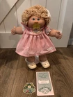 EUC 1983 cabbage patch kids Hm# 4, Long Loops, Wheat Hair, Green Eyes, Pacifier