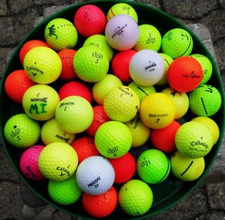 60 bunte Golfbälle Markenmix gebraucht " AAAA AAA"