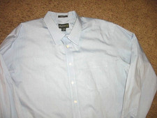 EDDIE BAUER Blue pure cotton front pocket style button front shirt 2XLT TALL