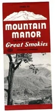 Mountain Manor Brochure Gatlinburg Tennessee 1950's