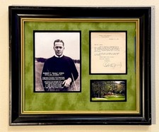 Robert T. Bobby Jones Masters Golfer Type Autograph Signed Letter Display - PSA