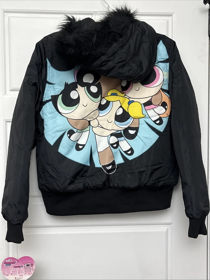 PowerPuff Girls Puffer Jacket Women’s Sz Medium Members Only Coat NEW - Image 3 of 4