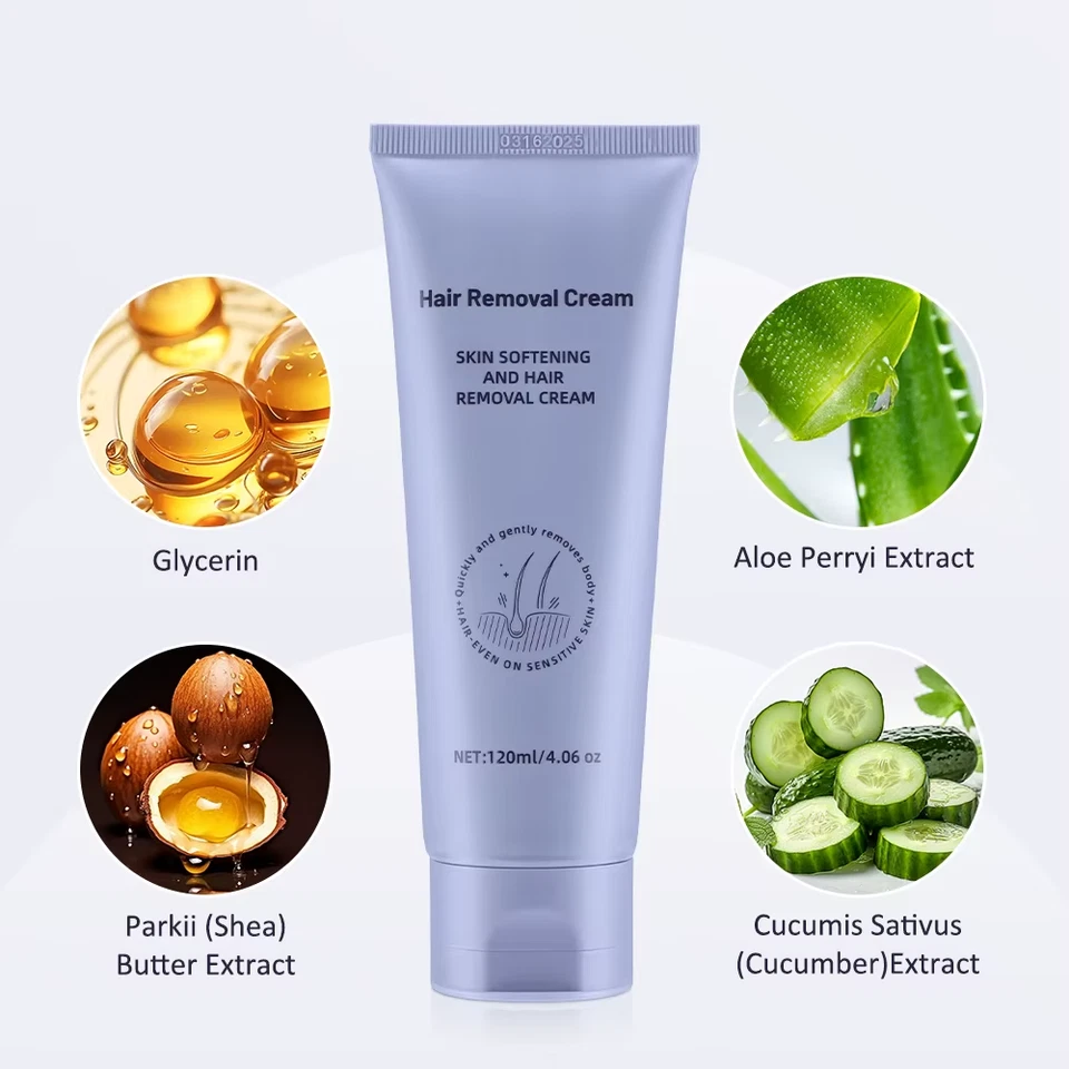 Crema depilación permanente sin dolor crema para detener el crecimiento del cabello para mujeres y hombres Foto 4 de 4