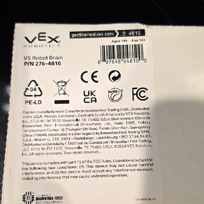 VEX Robotics V5 Robot Brain MPN 276-4810 Age 14+ Boxed 2024